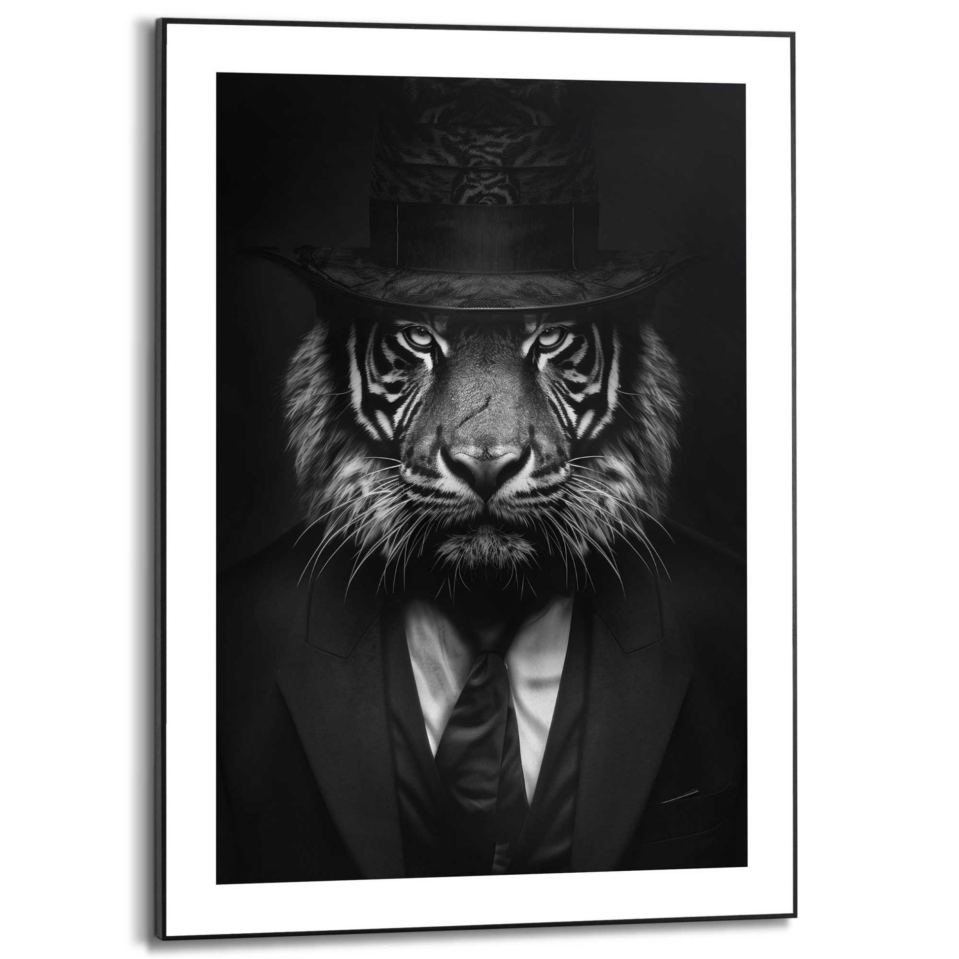 Framed in Black Charming Tiger 70x50