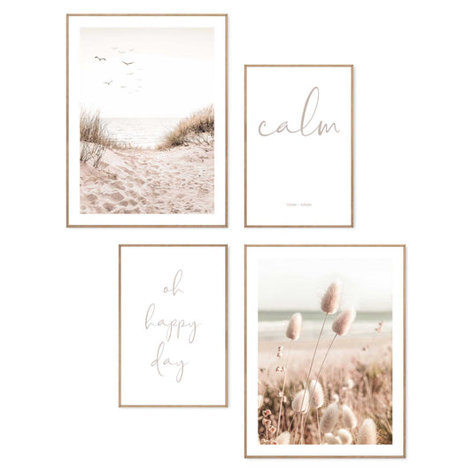 Framed in Wood Beach Relax Set 40x30