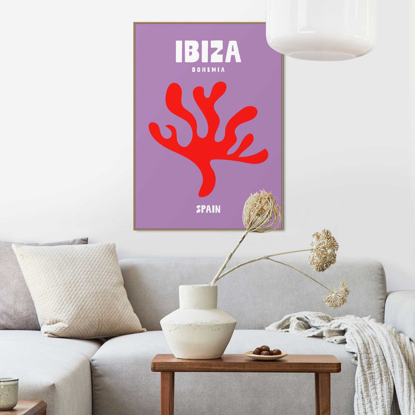 Framed in Wood Destination Ibiza 70x50