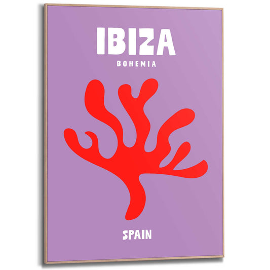 Framed in Wood Destination Ibiza 70x50