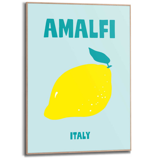 Framed in Wood Destination Amalfi 70x50