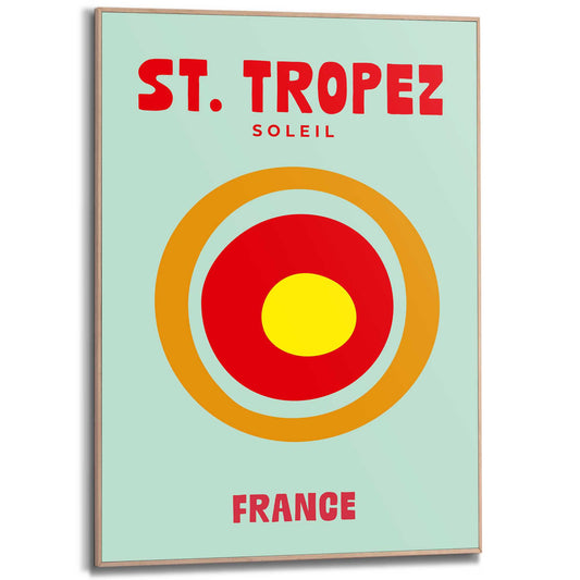 Framed in Wood Destination St. Tropez 70x50