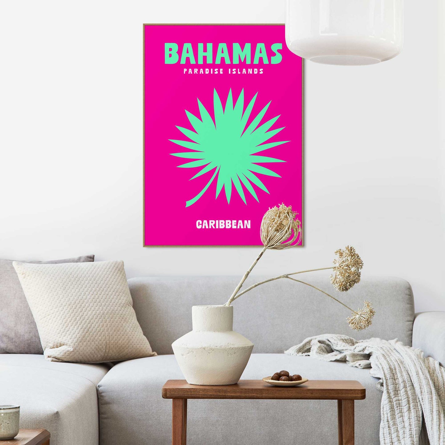 Framed in Wood Destination Bahamas 70x50