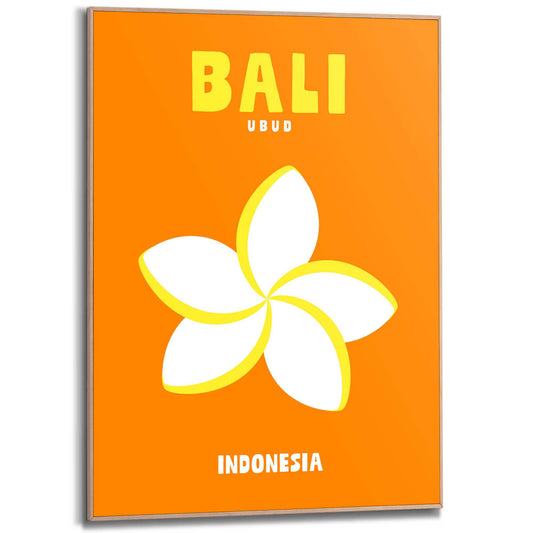 Framed in Wood Destination Bali 70x50