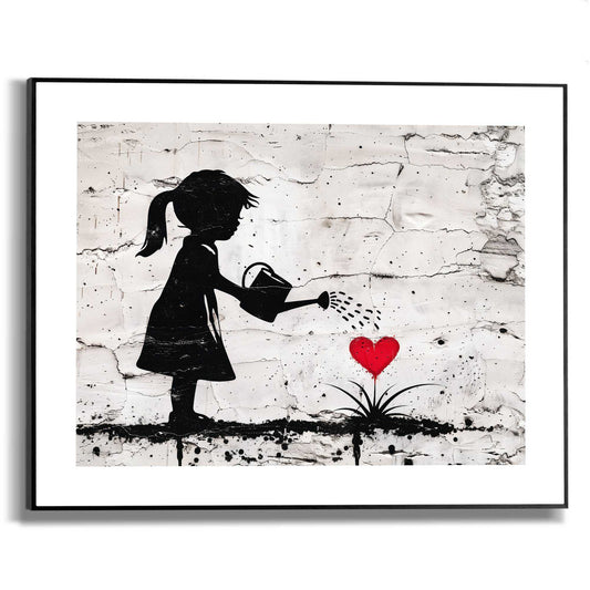 Framed in Black Girl Growing Love 40x50