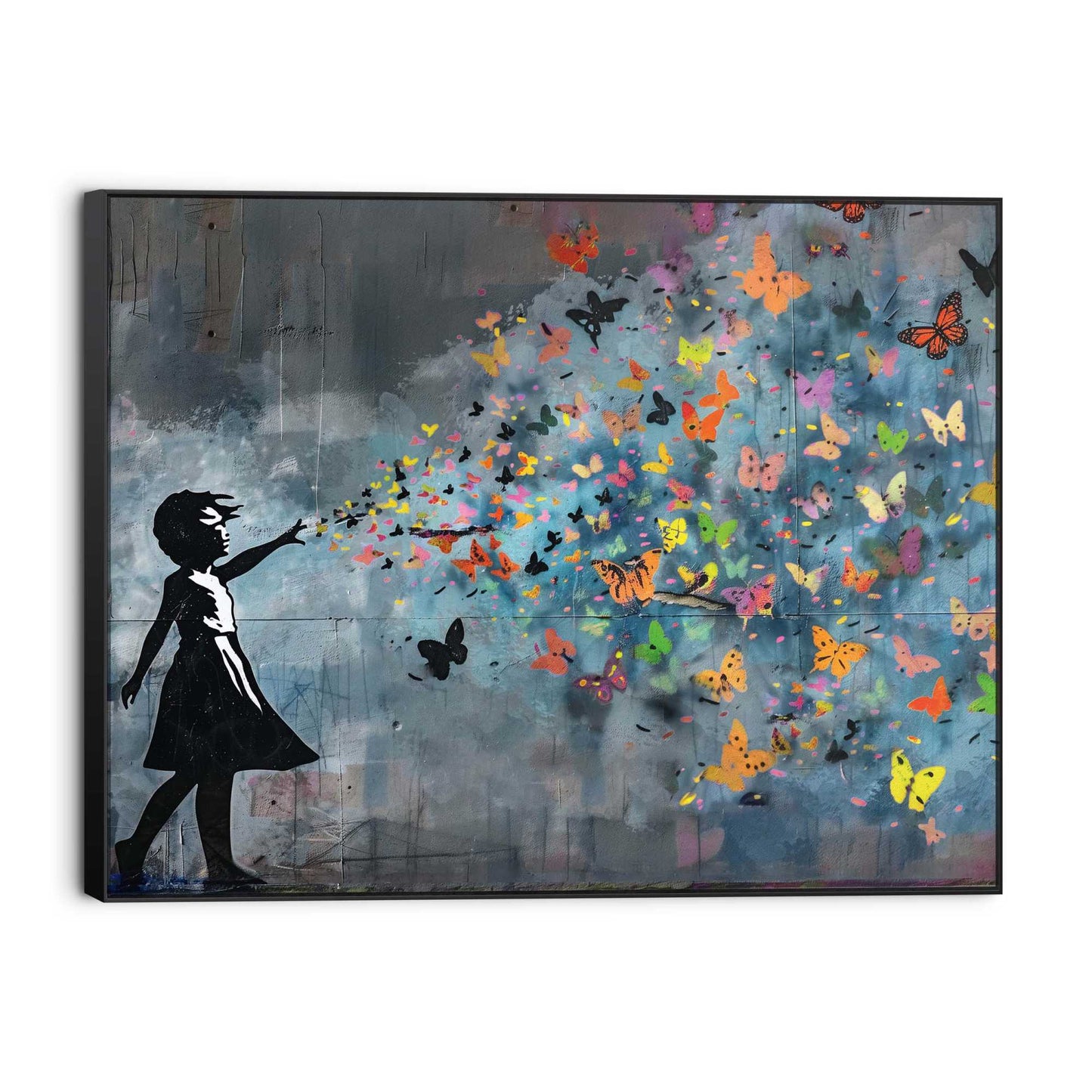 Canvas walldecoration Balloon Girl Dark 60x80