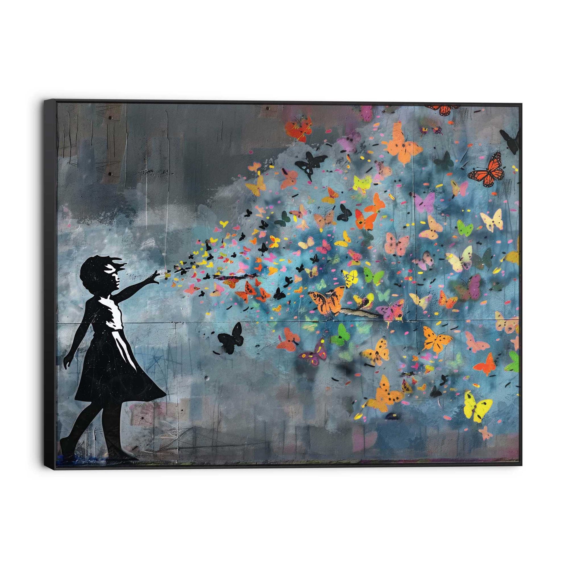 Canvas walldecoration Balloon Girl Dark 60x80