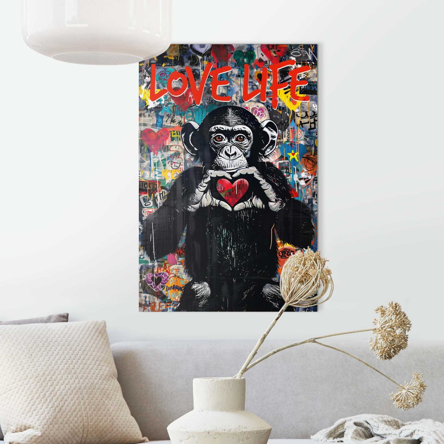 Painting Love Life Monkey 90x60