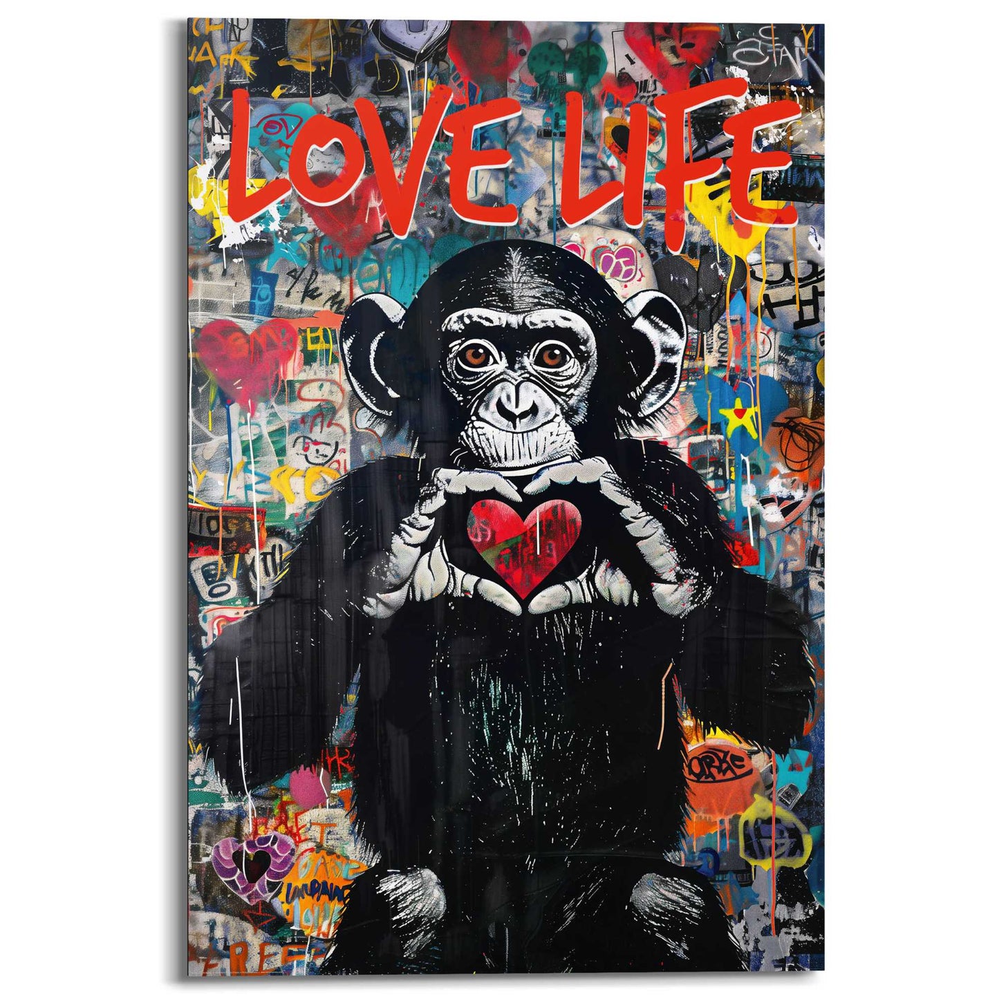 Painting Love Life Monkey 90x60