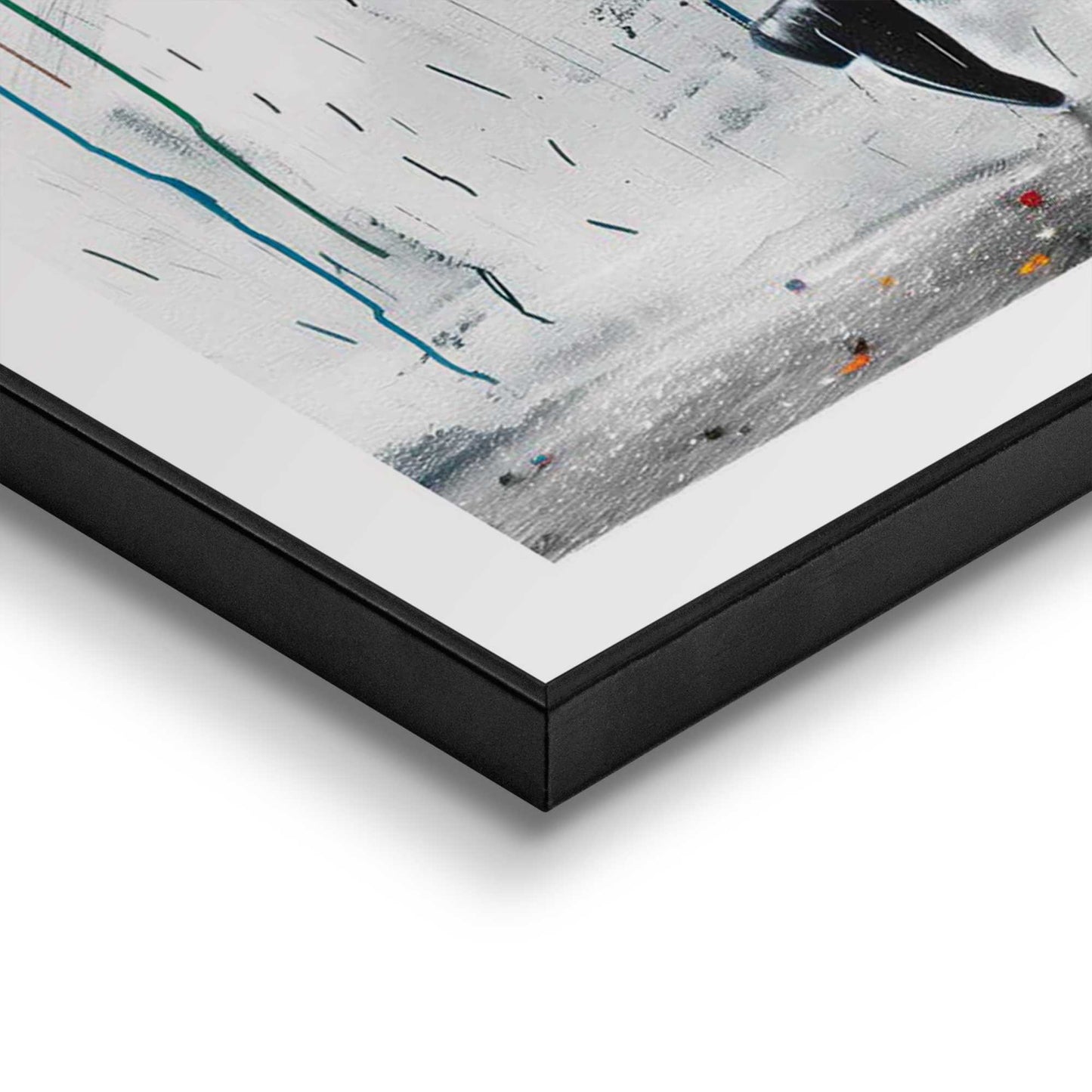 Framed in Black Colour Rain 50x70