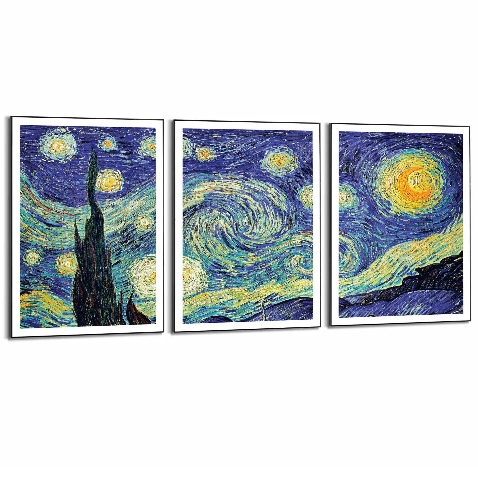 Framed in Black Van Gogh - the starry night 70x50