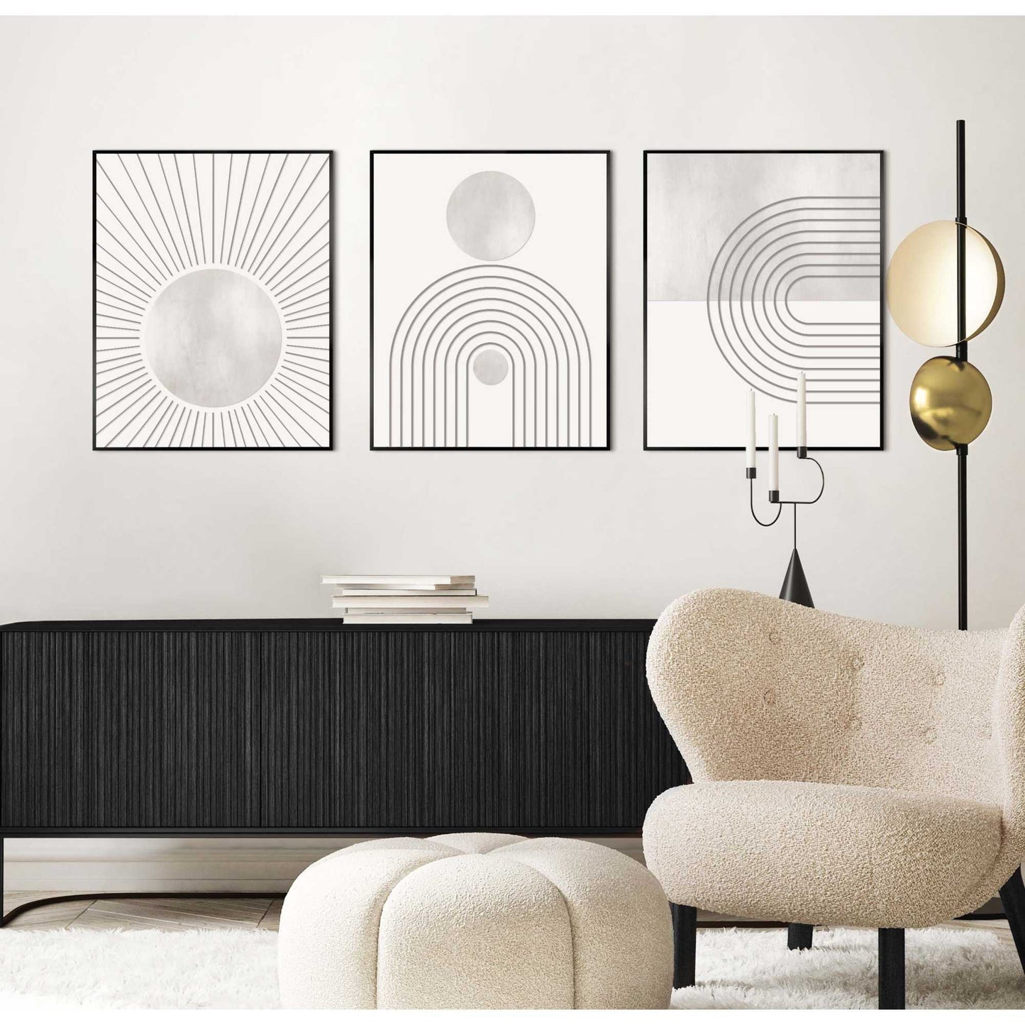 Framed in Black Universe Abstract 50x40