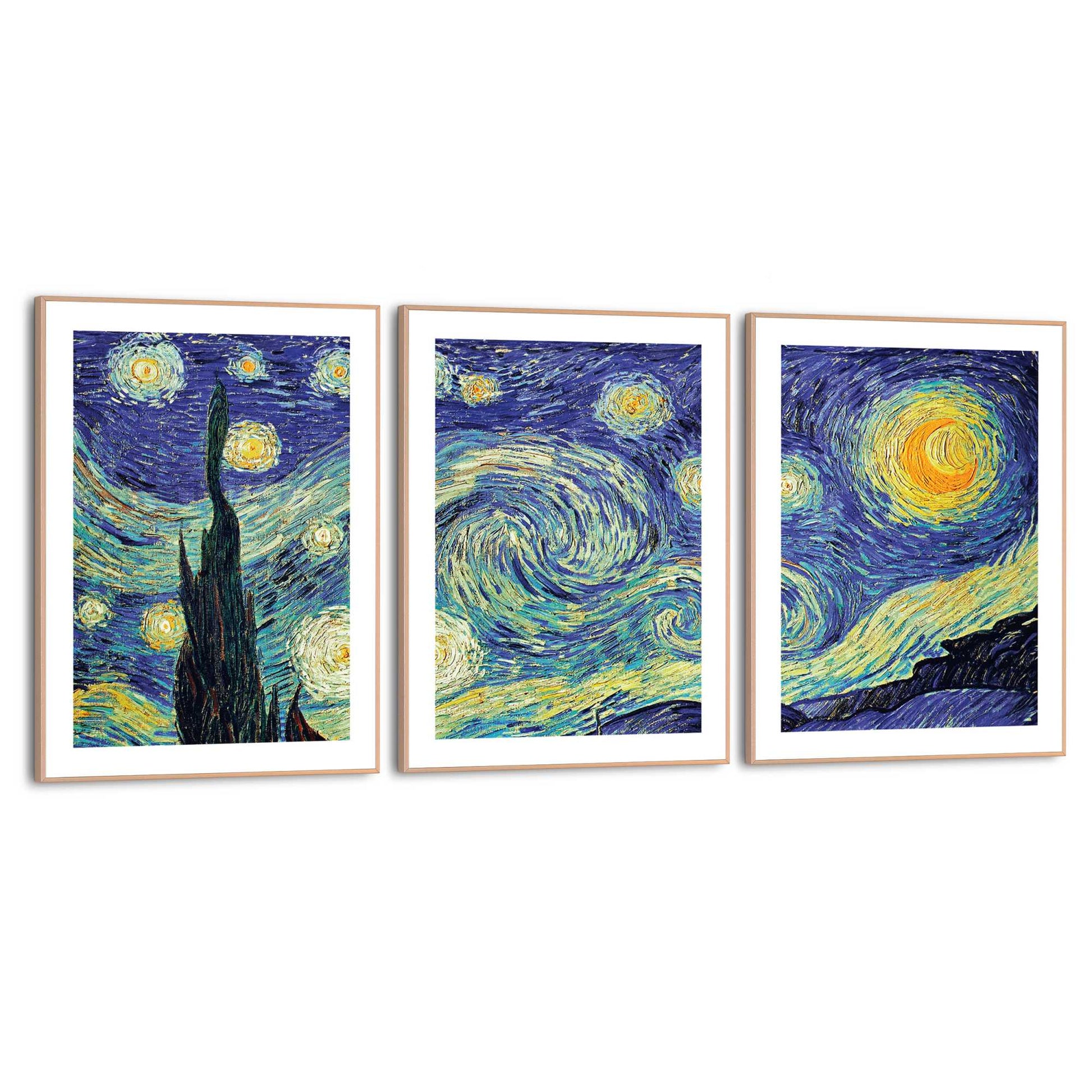 Framed in Wood Van Gogh - the starry night 40x30