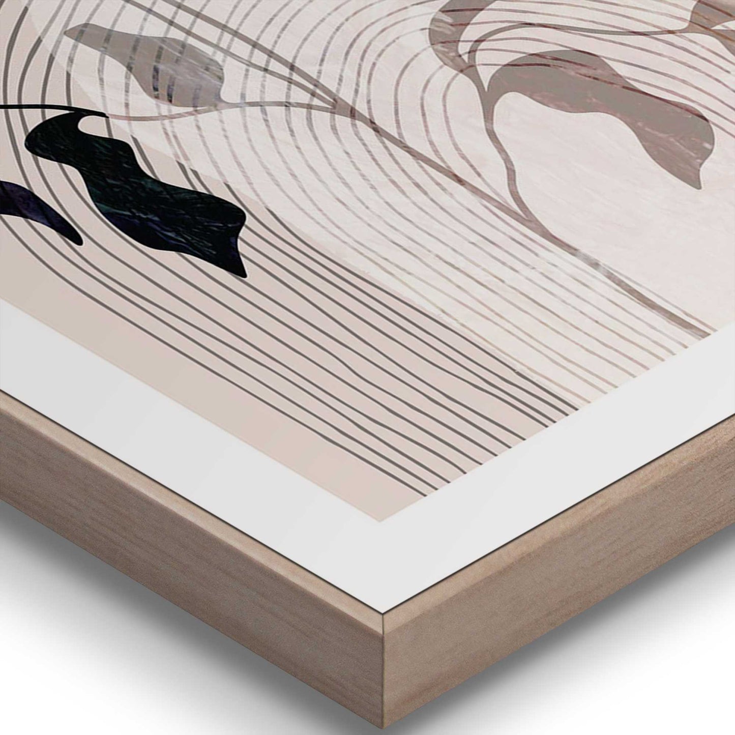 Framed in Wood Graphic Nature Set I 40x30