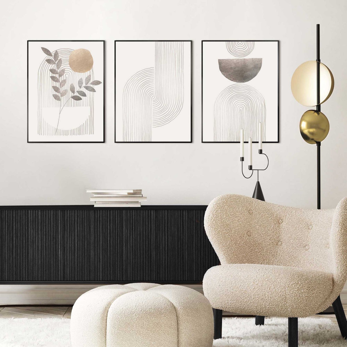 Framed in Black Soft Graphics 40x30