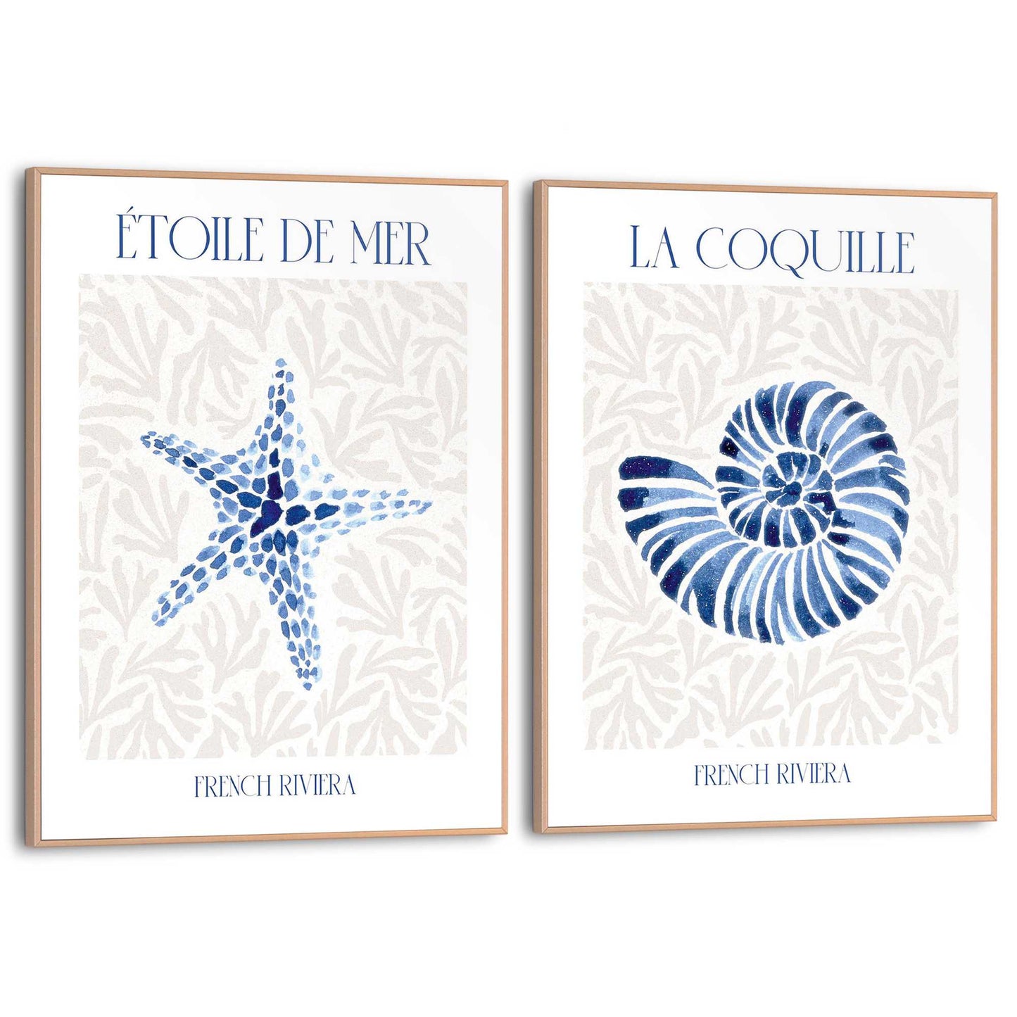 Framed in Wood Maritime Set 40x30