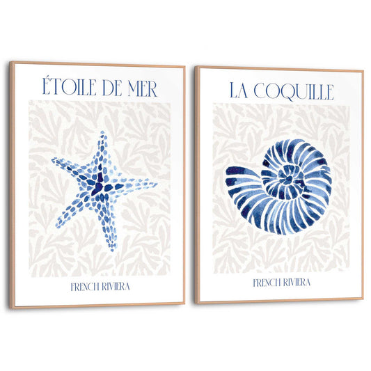 Framed in Wood Maritime Set 40x30