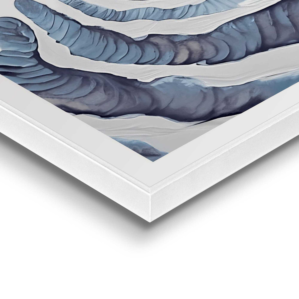 Framed in White Lady Blue 70x50