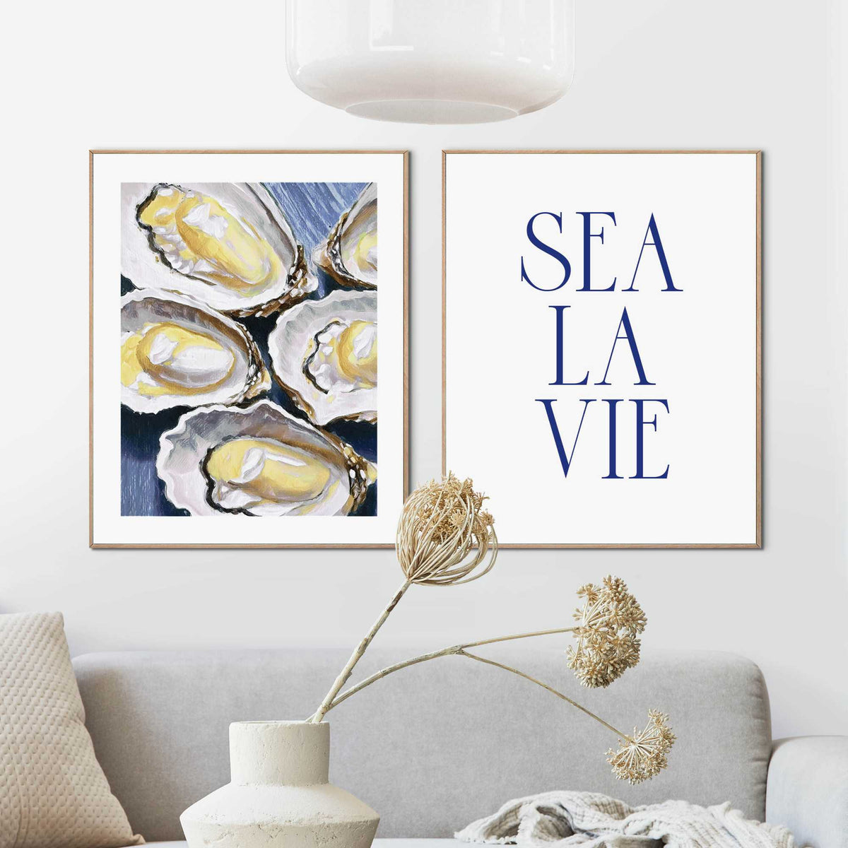 Framed in Wood Oyster 40x50