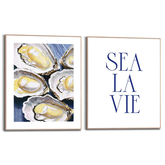 Framed in Wood Oyster 40x50