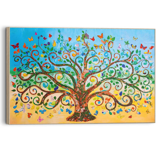 Framed Picture Bright Tree of Life 60x90