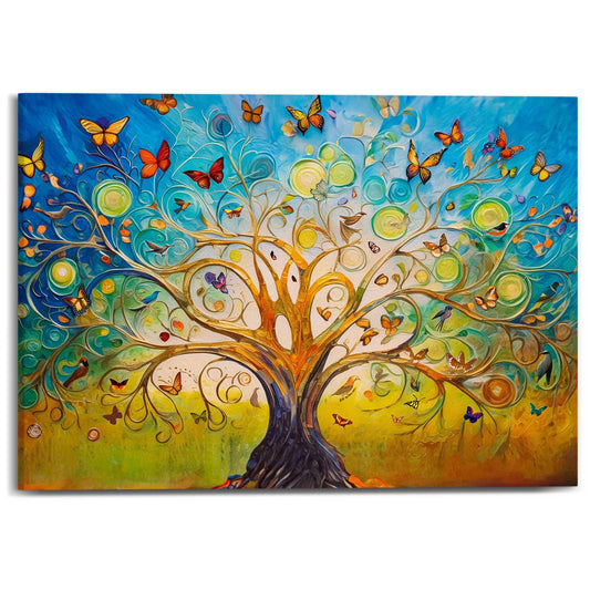 Canvas Colourful Tree of Life 50x70
