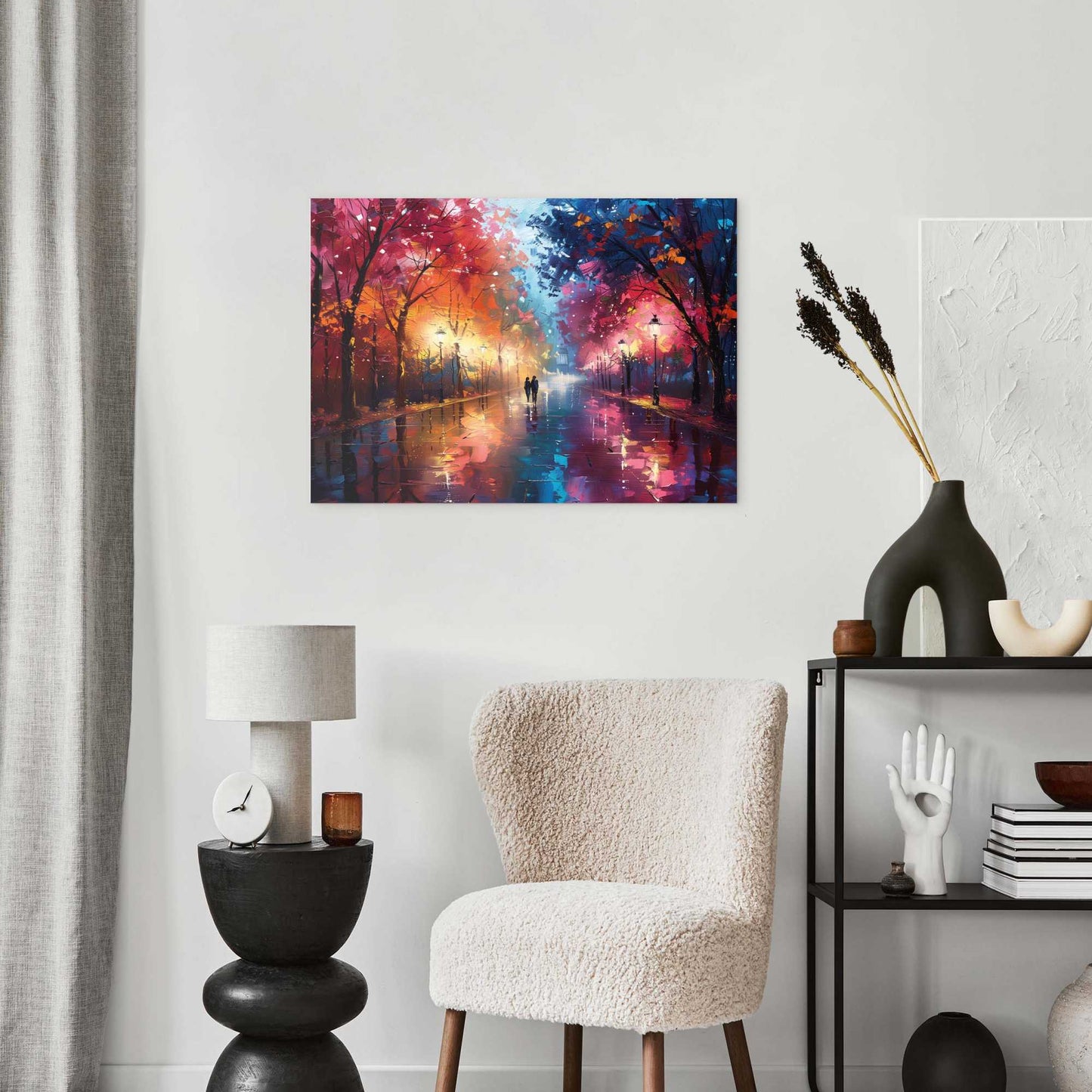 Acrylic painting Evening Walk 50x70