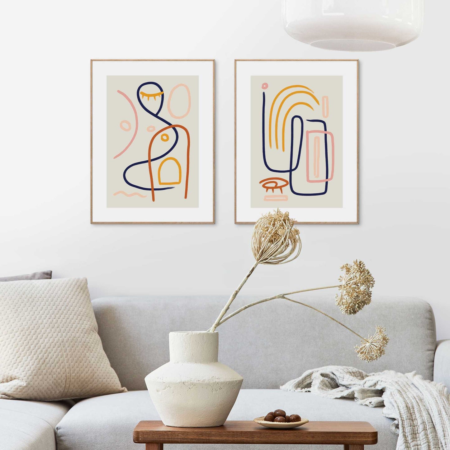 Framed in Wood Drawing Set 40x30