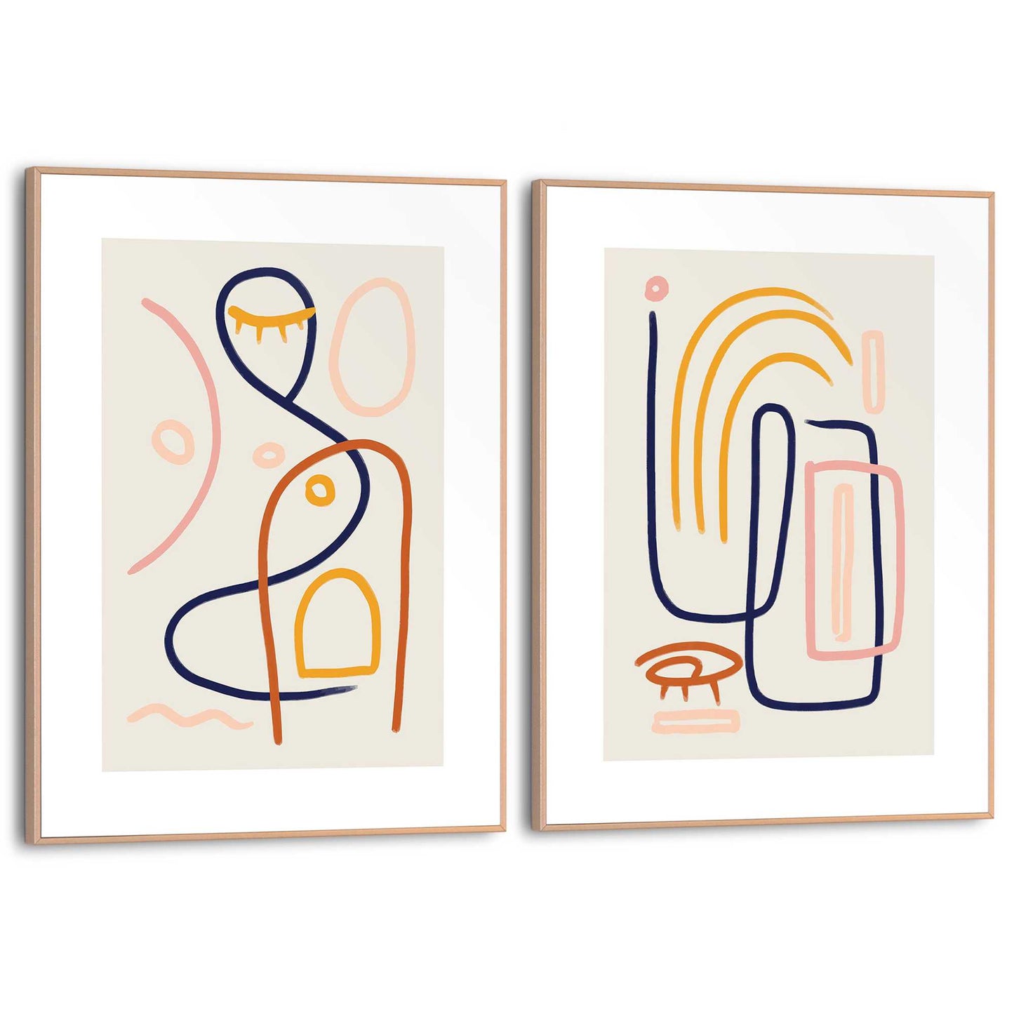 Framed in Wood Drawing Set 40x30