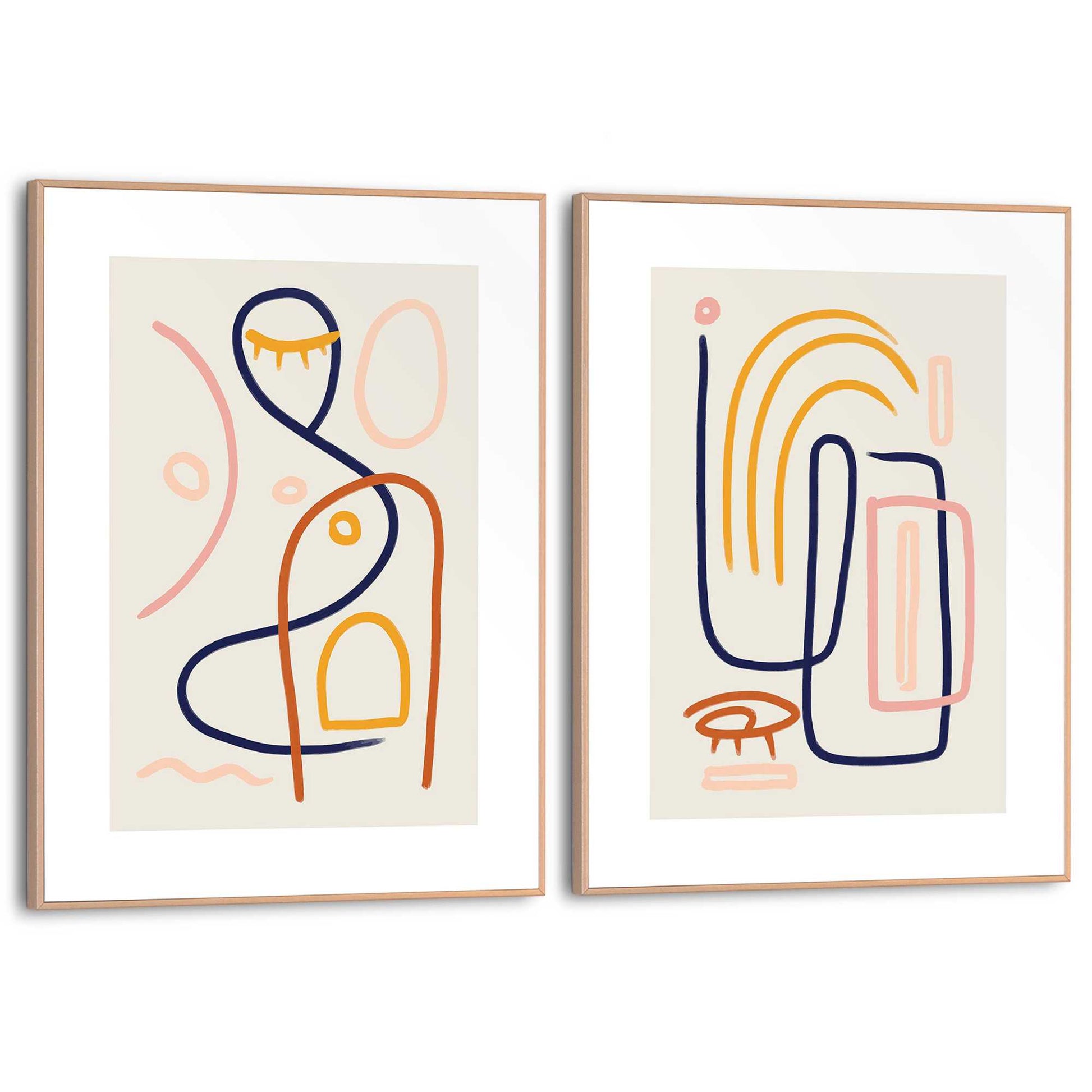 Framed in Wood Drawing Set 40x30
