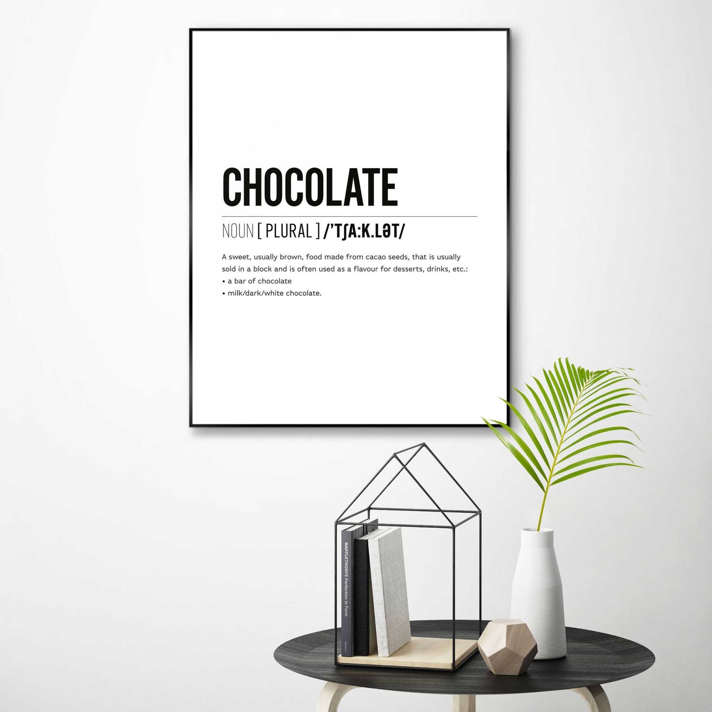 Framed in Black Chocolate 50x40