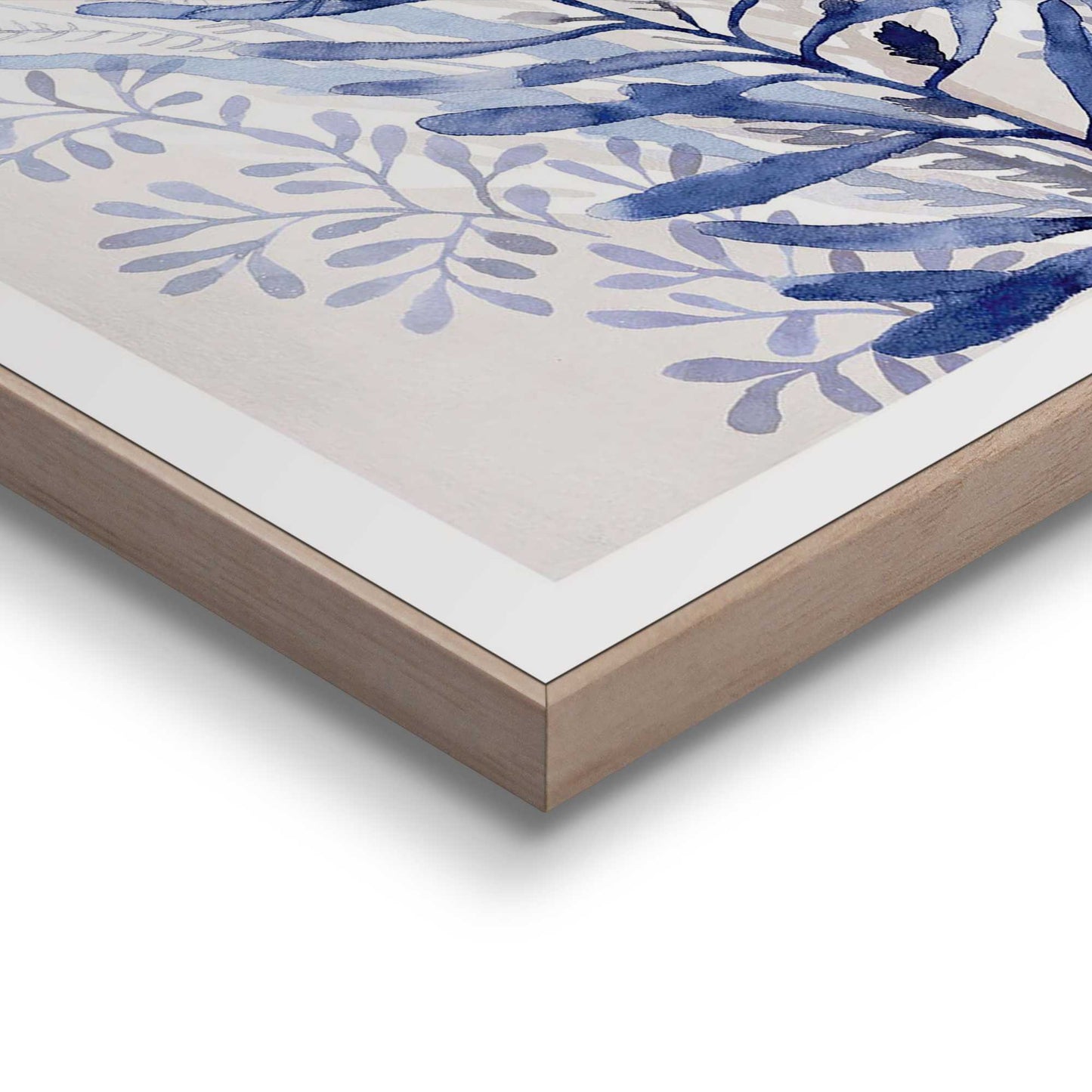 Framed in Wood Sea Plant 70x50