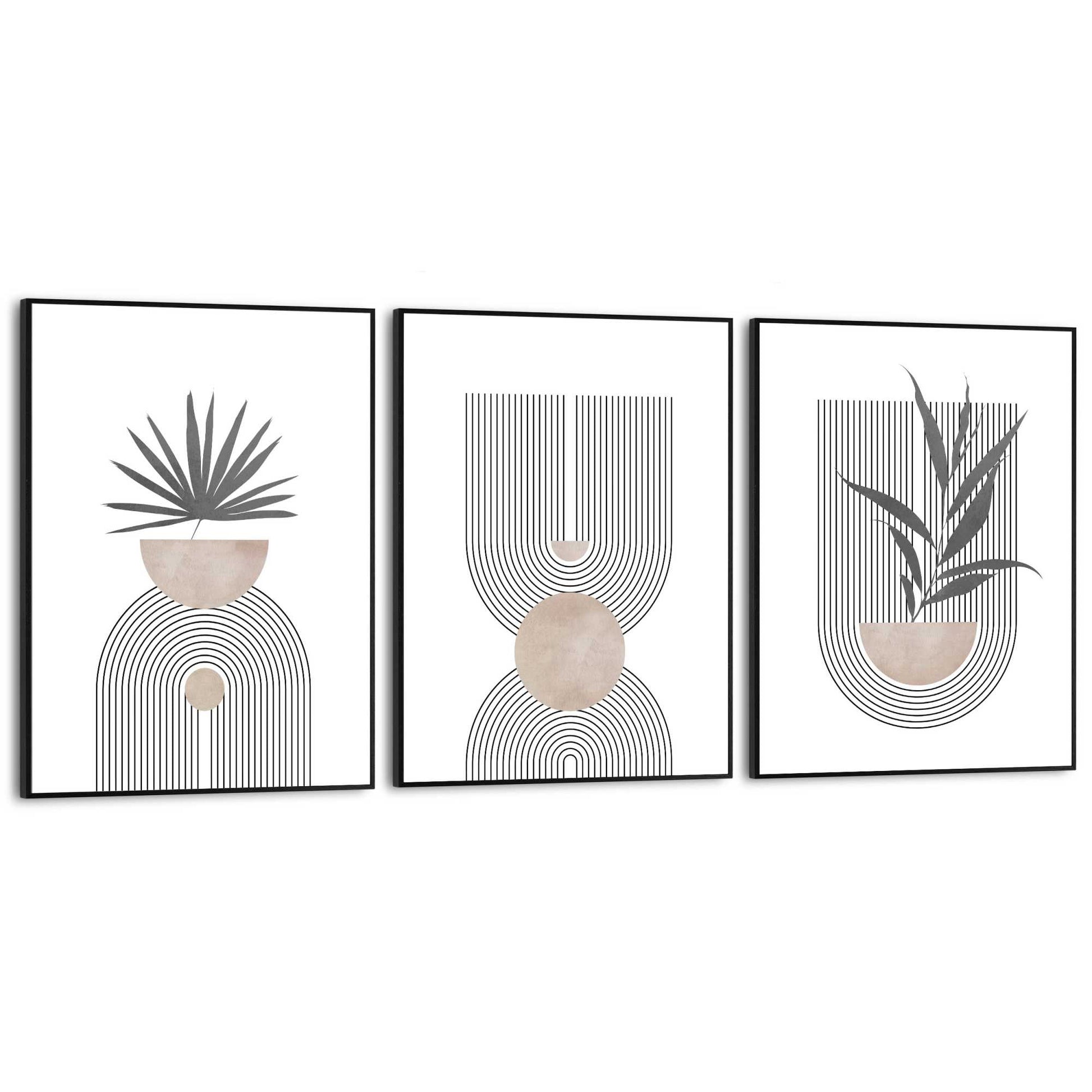 Framed in Black Abstract Shapes 40x30