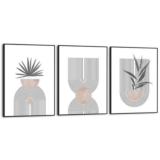Framed in Black Abstract Shapes 40x30