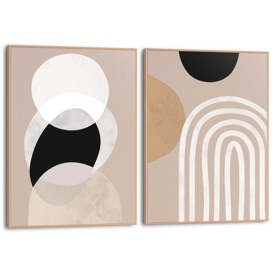 Framed in Wood Organic forms 40x30