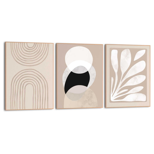 Framed in Wood Organic forms 40x30