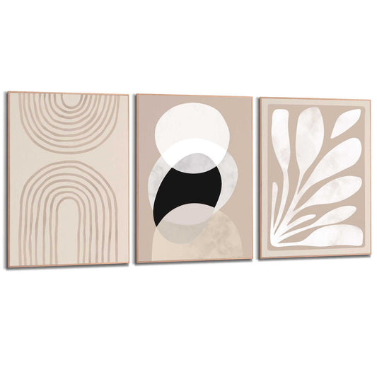 Framed in Wood Organic forms 70x50