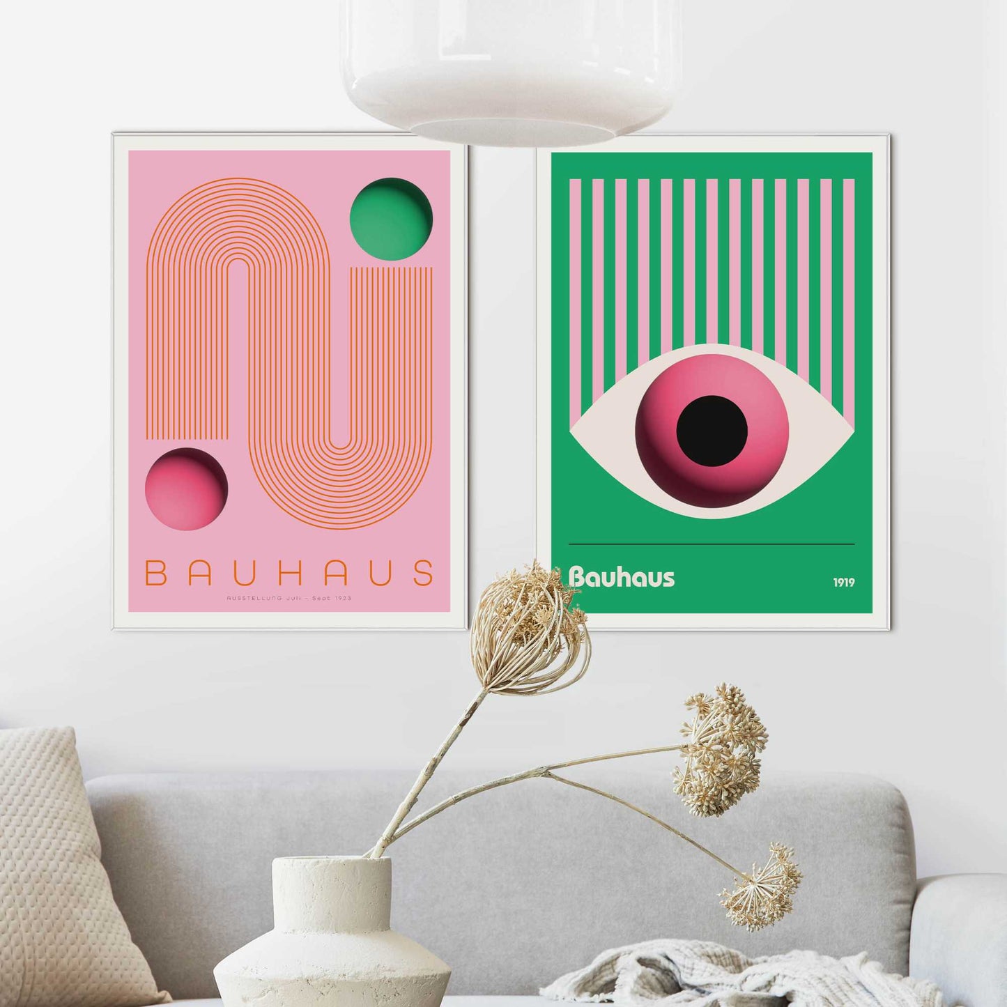 Framed in White Bauhaus - Circus 70x50