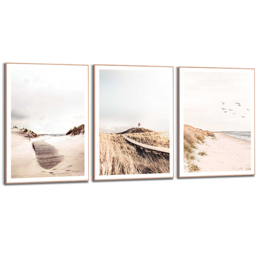 Framed in Wood Dunes 70x50