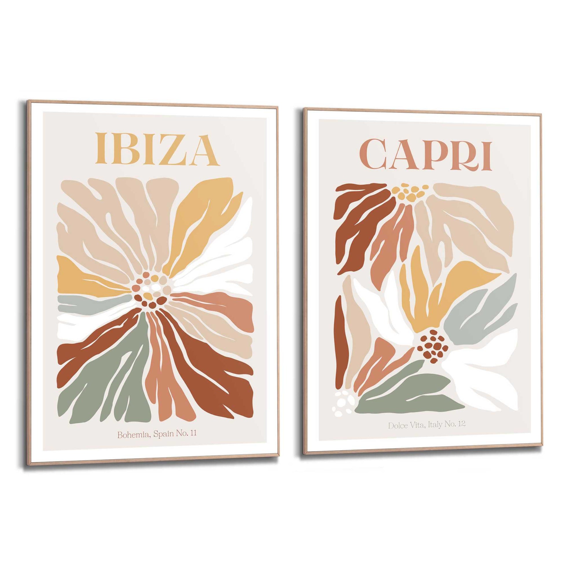 Framed in Wood Ibiza - Capri 70x50