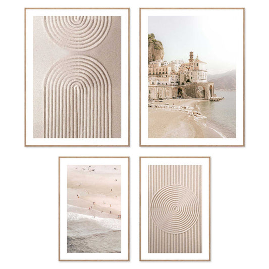 Framed in Wood Sandy beach 40x30