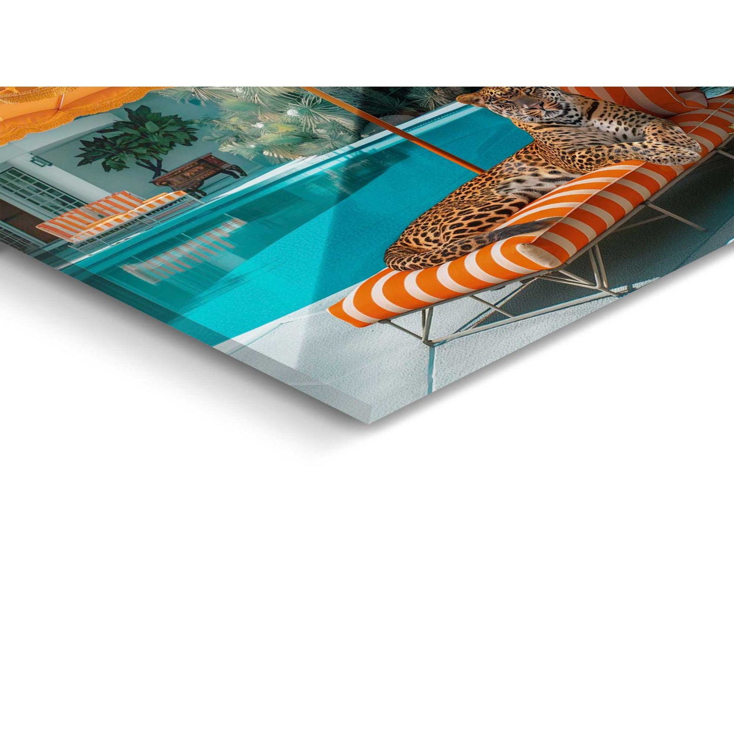 Glass Palm Spring Leopard 49x40