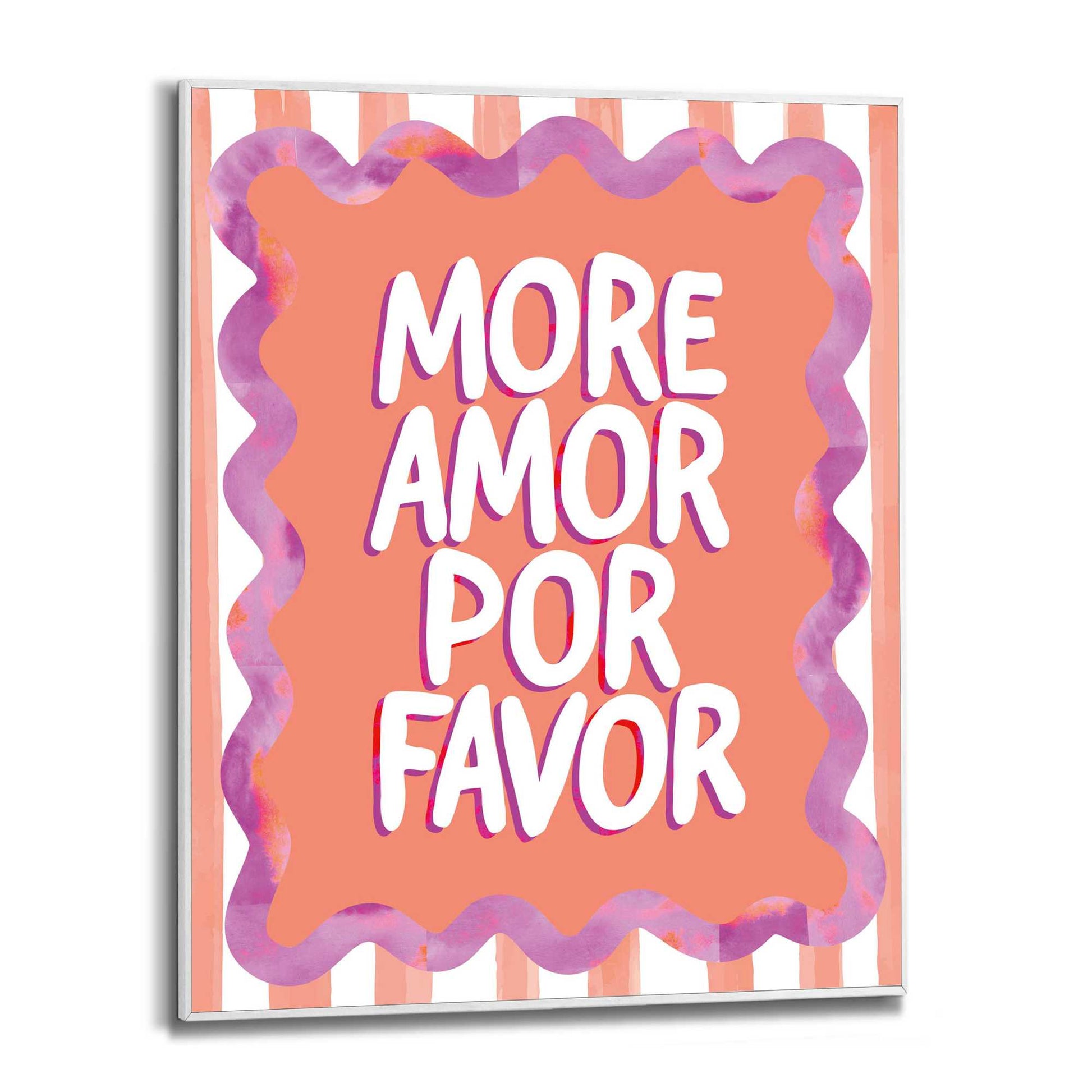 Framed in White More Amor 50x40