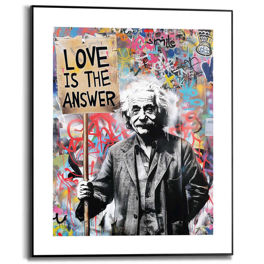 Framed in Black Einstein Theory 50x40