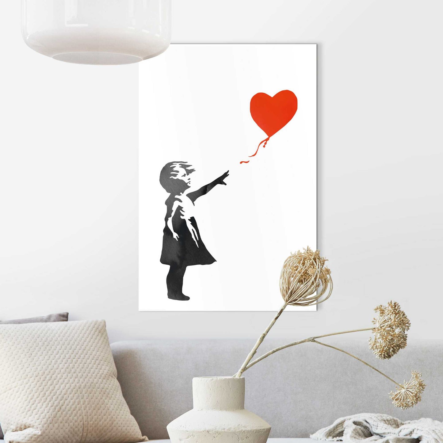 Painting Girl With Red Balloon 90x60