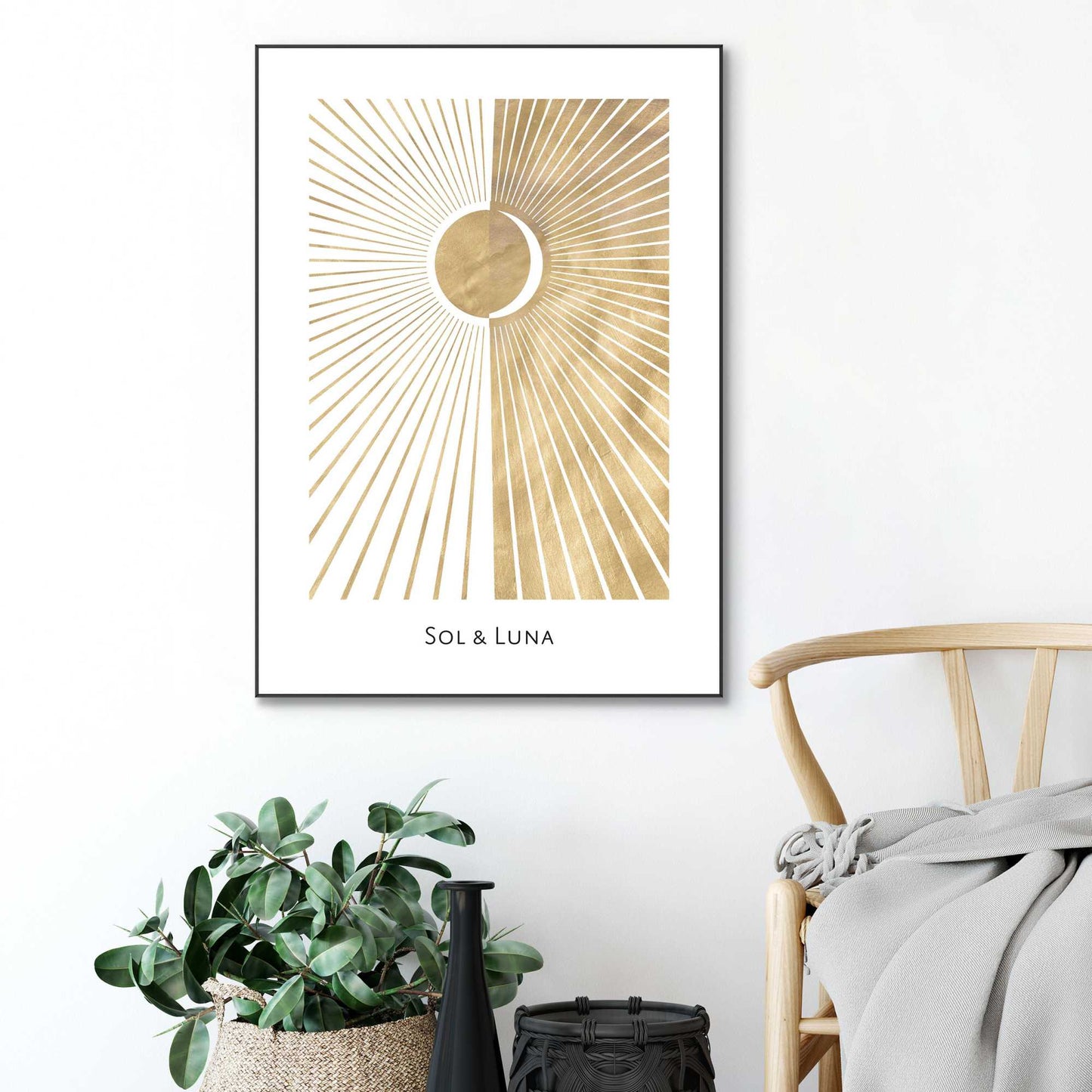 Framed in Black Soleil & Lune 70x50