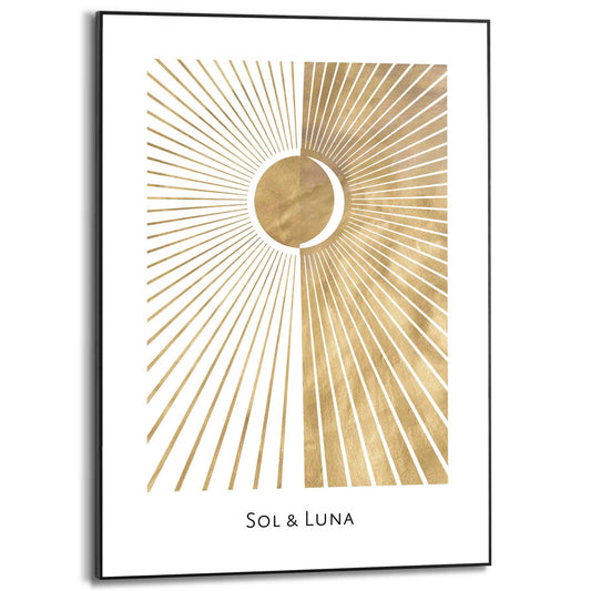 Framed in Black Soleil & Lune 70x50