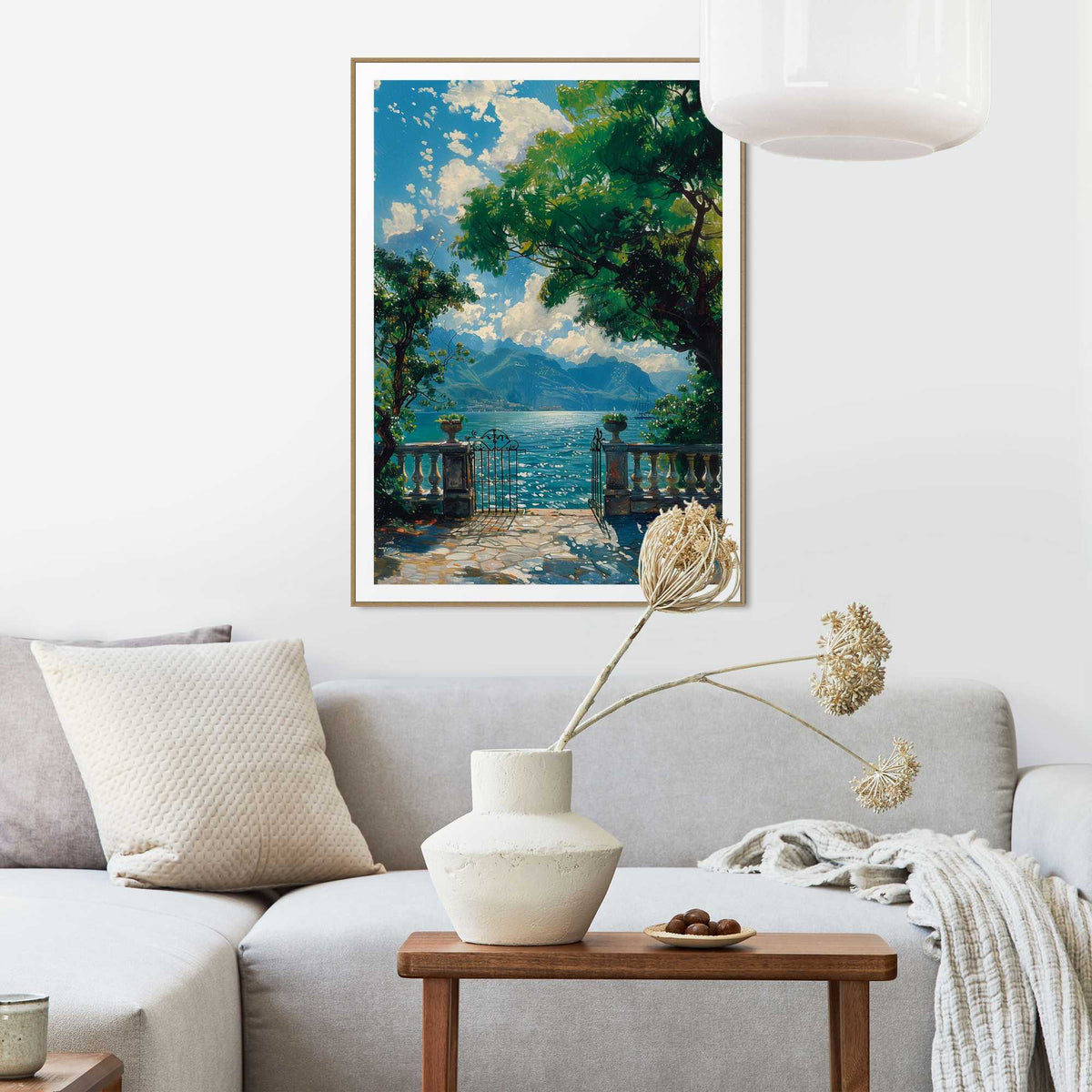 Framed in Wood Italian Terrace 70x50
