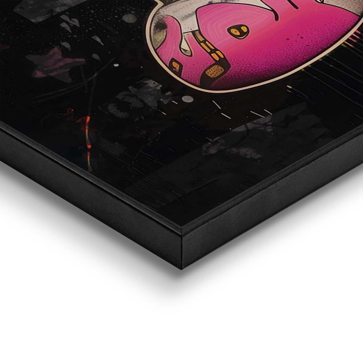 Framed in Black Graffiti Bear 70x50