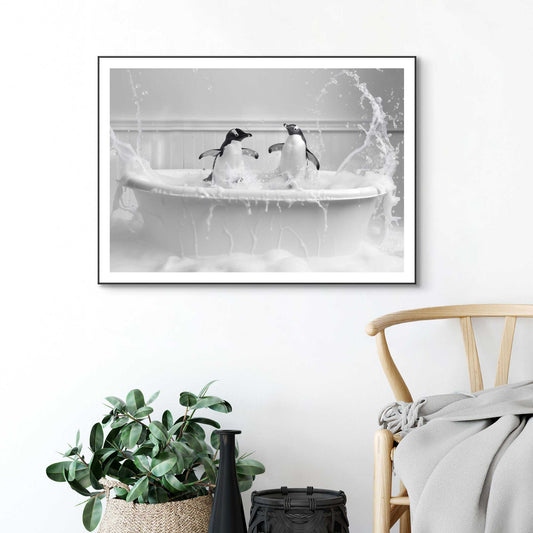 Framed in Black Splashing Fun 70x50